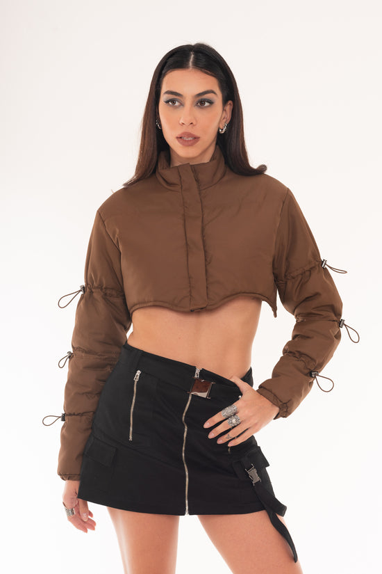 Jaqueta cropped puffer