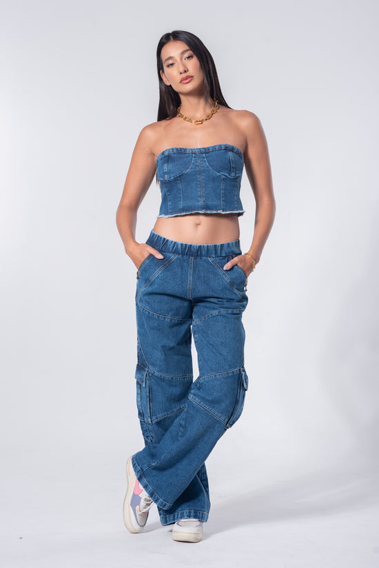 Top jeans blue